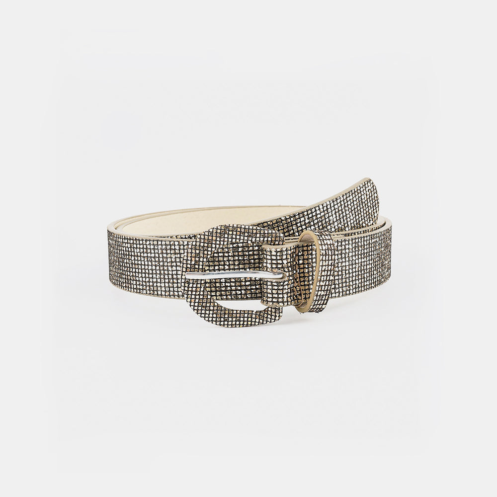 Sequin PU Leather Belt