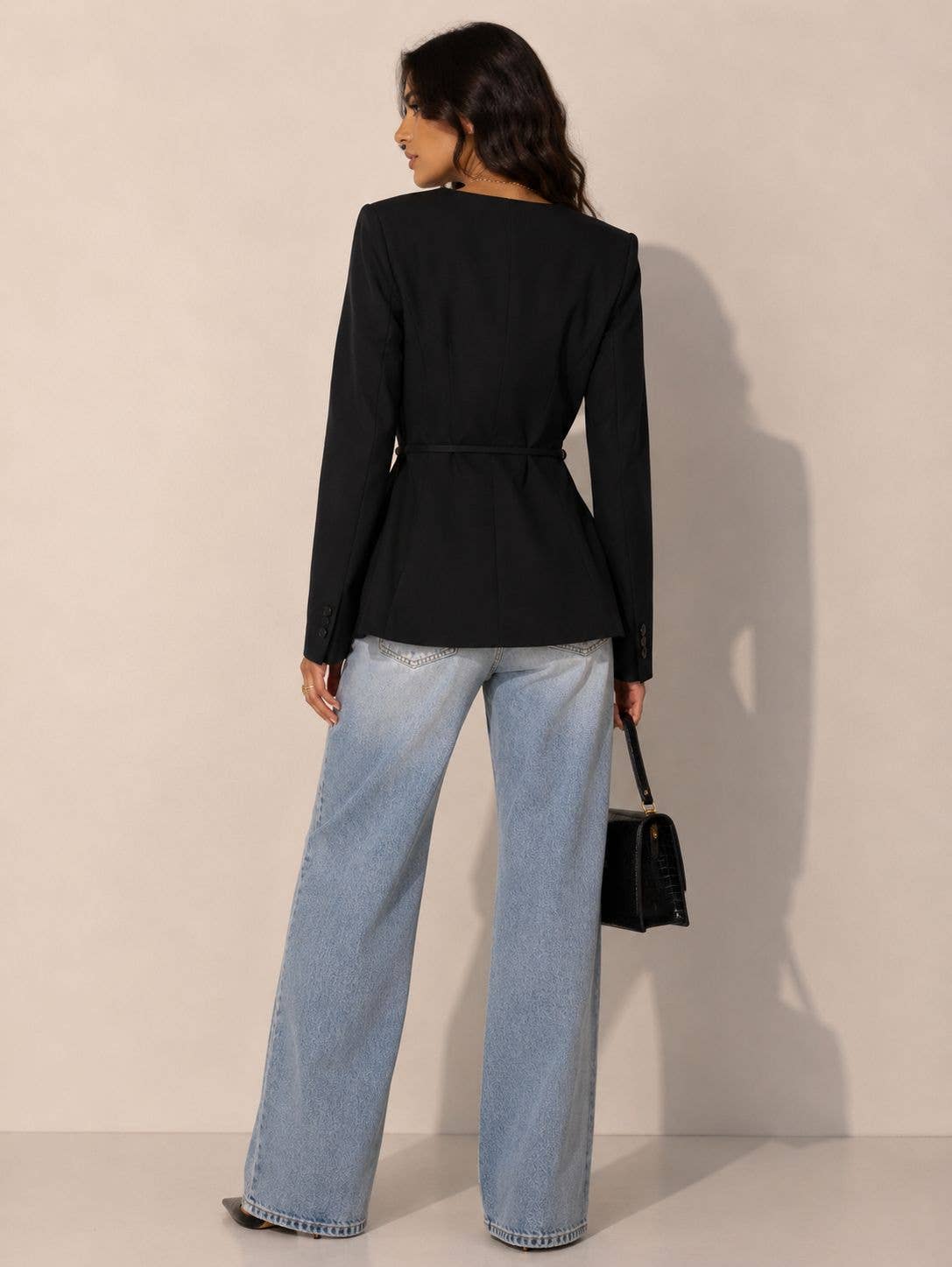BL0205: The Autumn Muse Tie-Waist Blazer