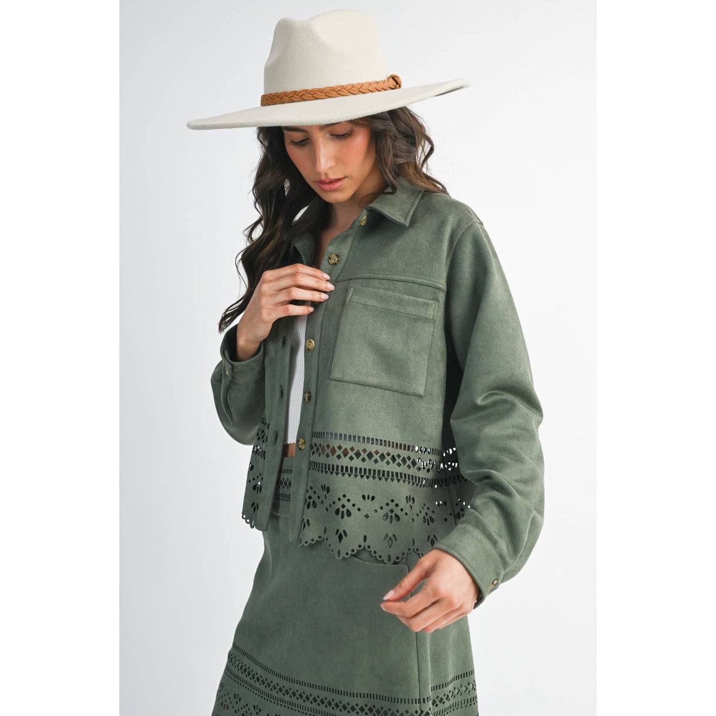 Green detail jacket