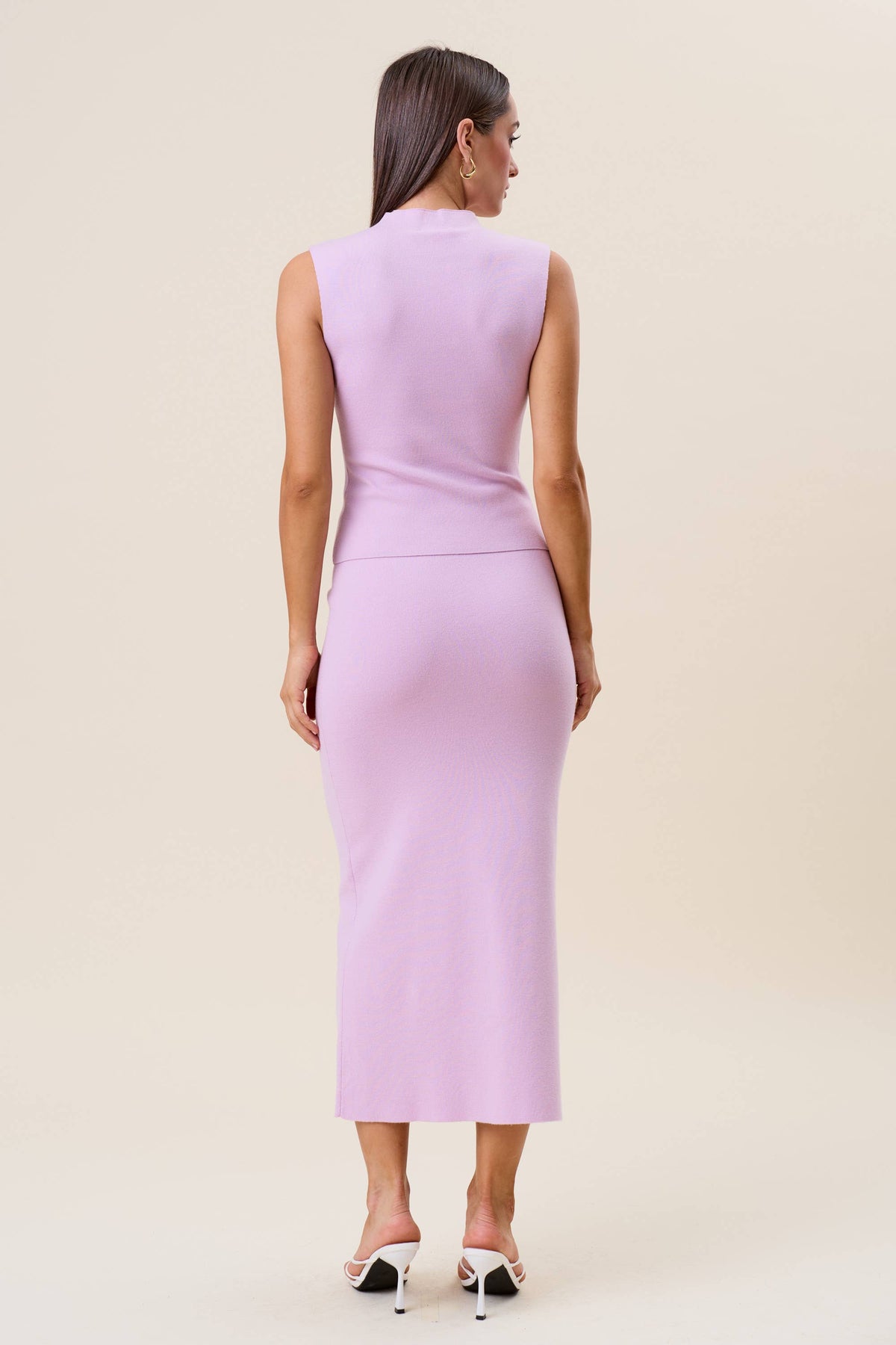 AS2457 Pleated front top & skirt set