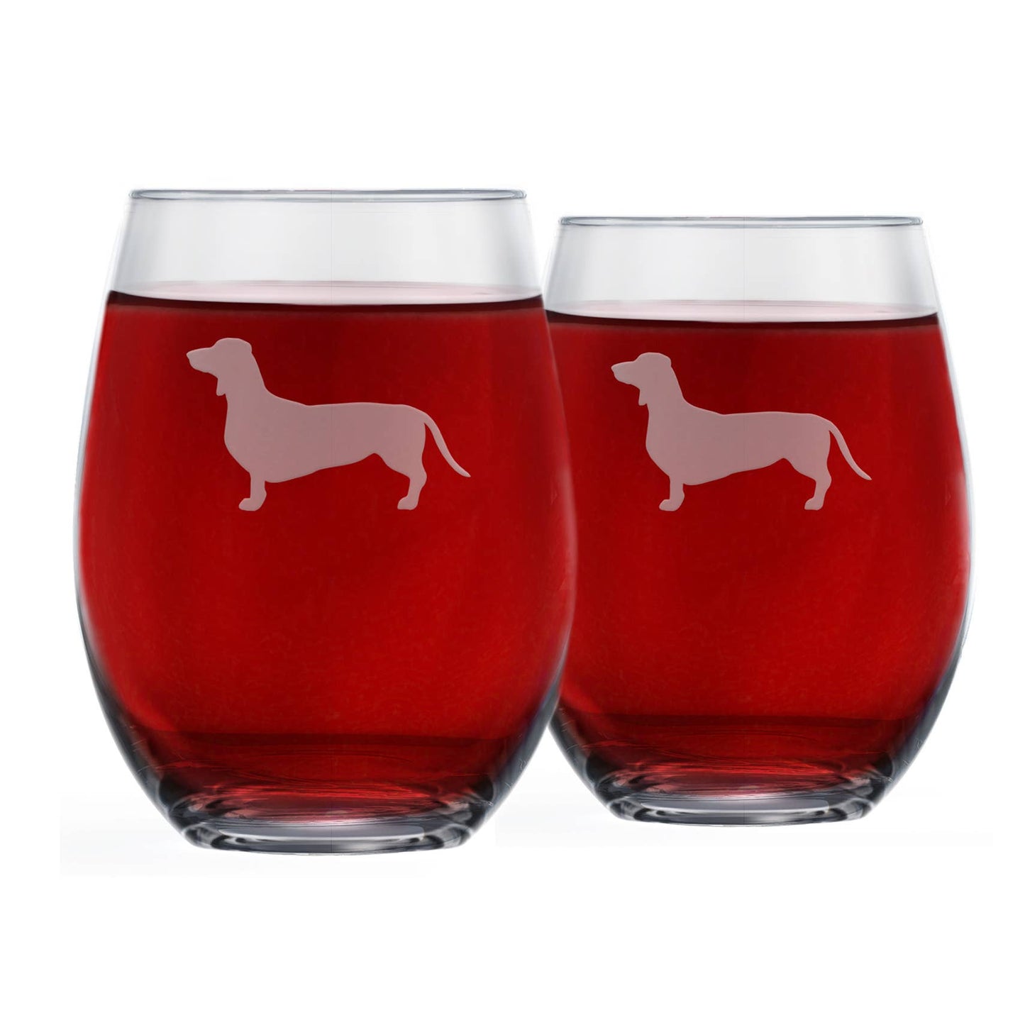 Dachshund Stemless Wine Glasses