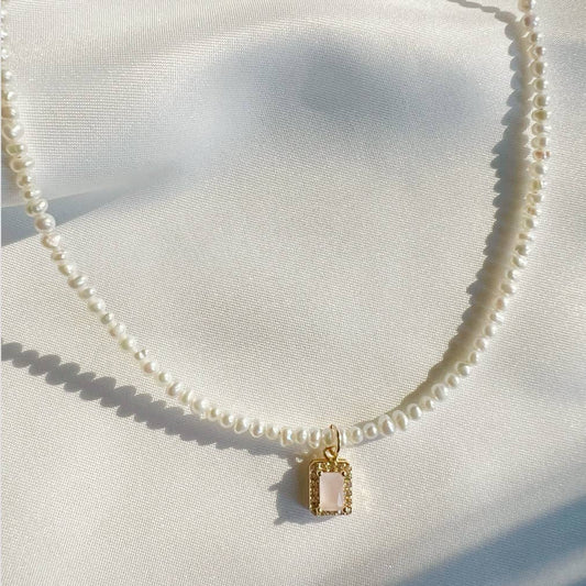 Mia Freshwater Pearl Necklace Gold Filled
