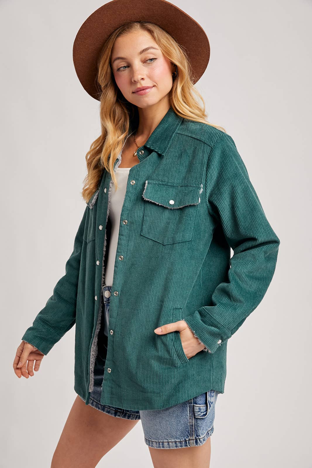 CORDUROY SHERPA-LINED JACKET