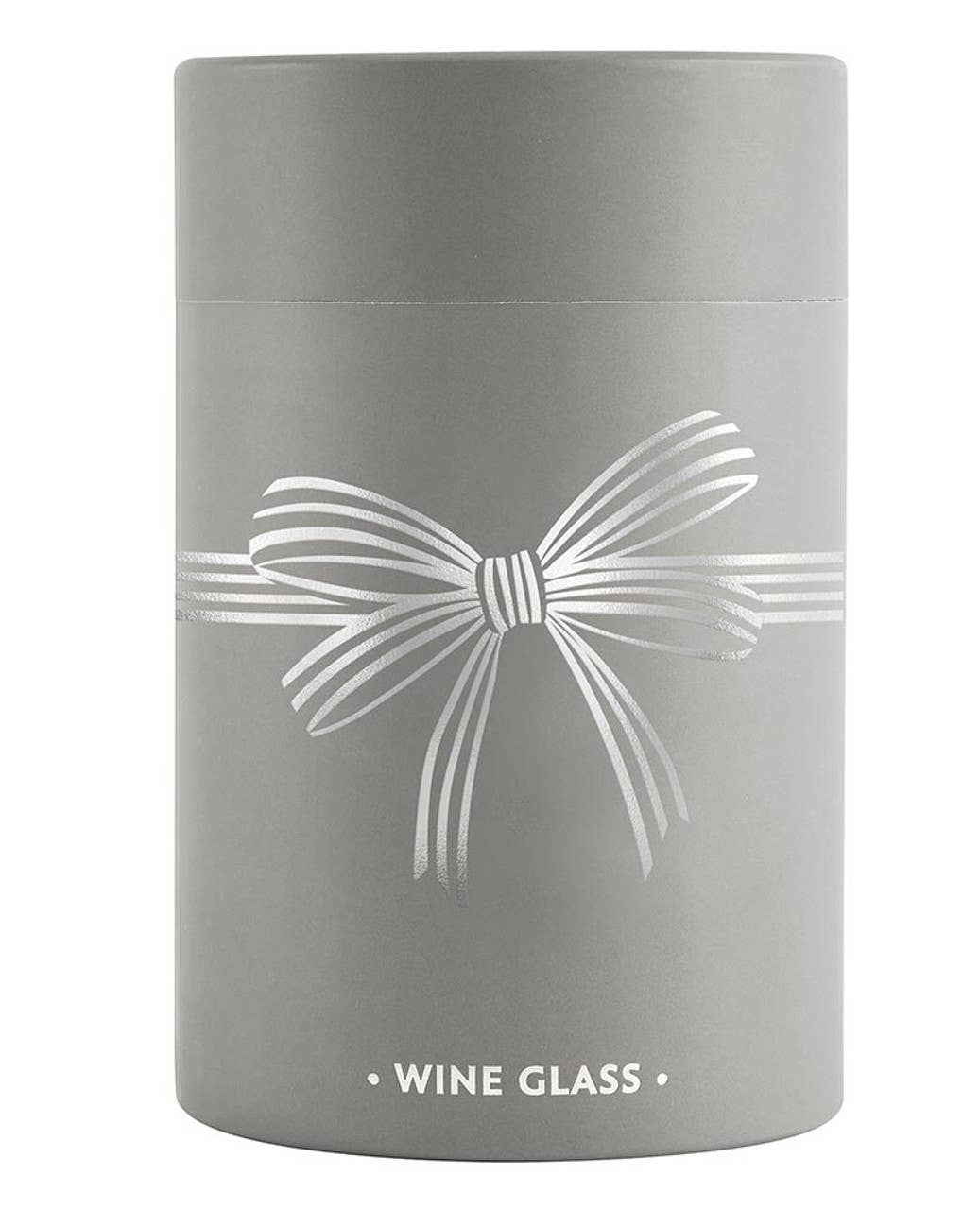 Stemless Wine Glass - Silver Bow