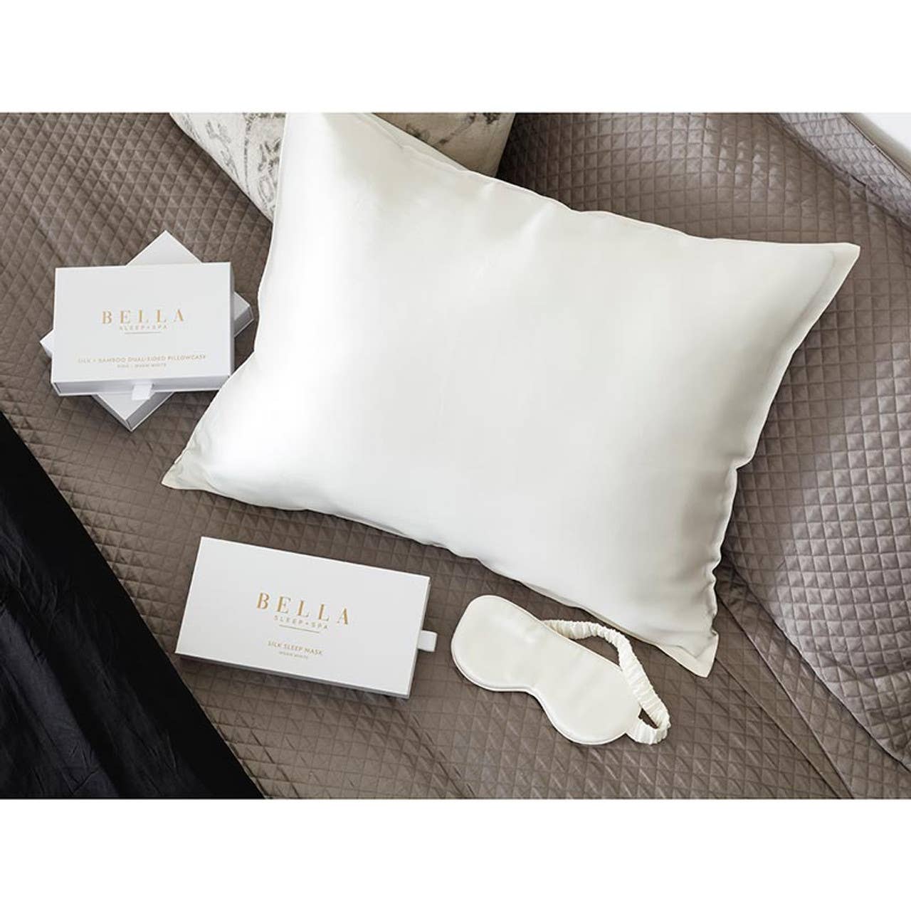 Silk Sleep Mask - Warm White