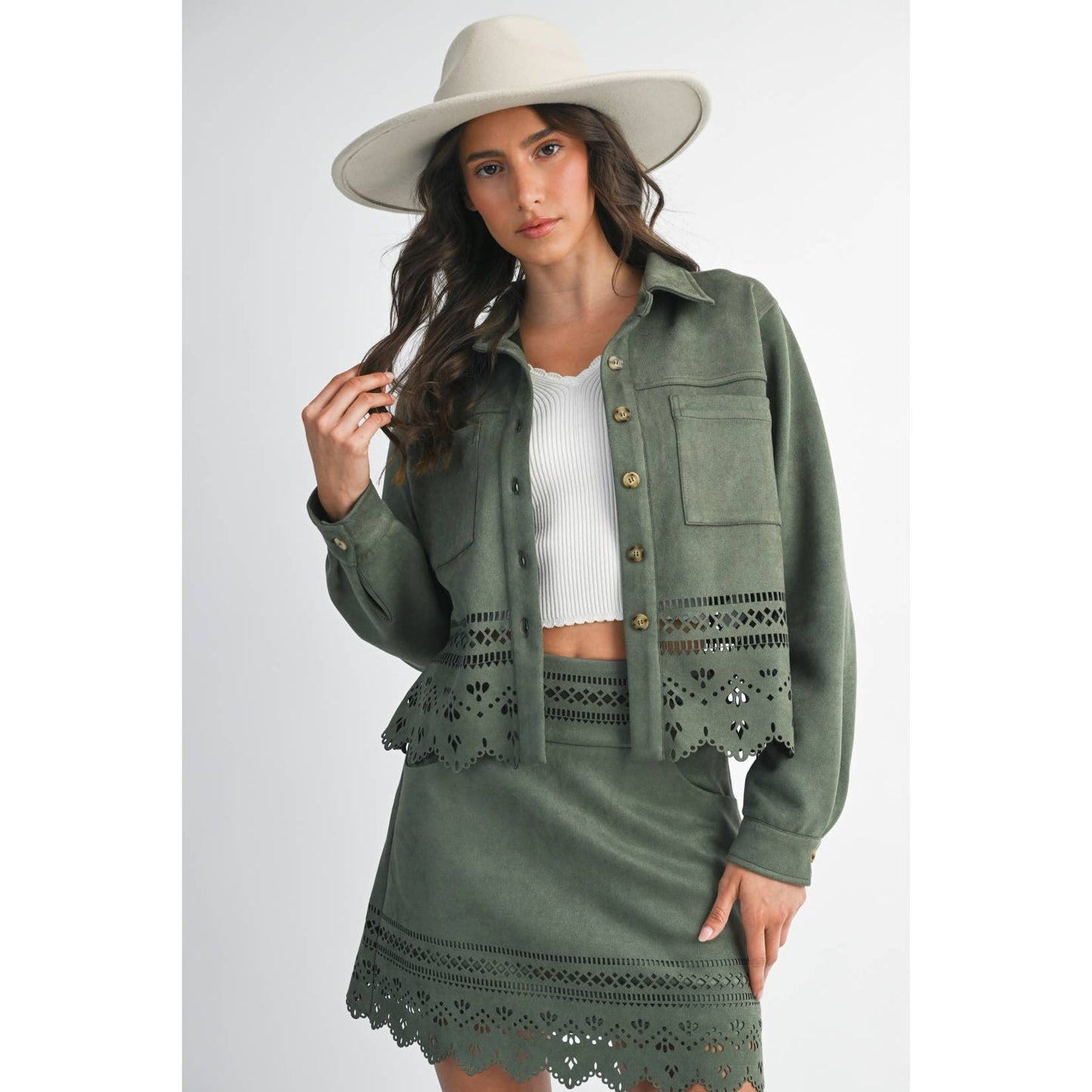 Green detail jacket