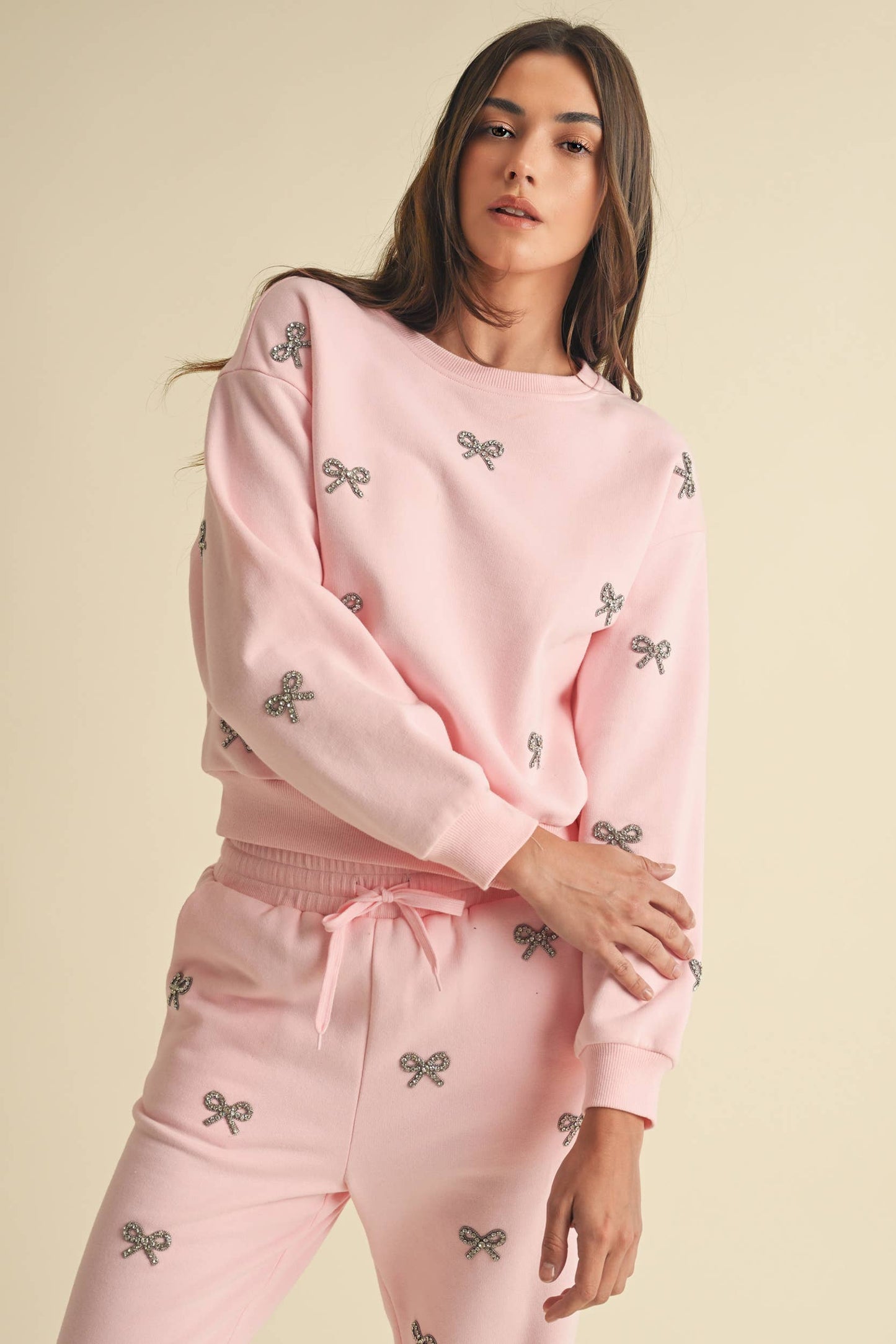 Jewel Bow Cotton Pullover
