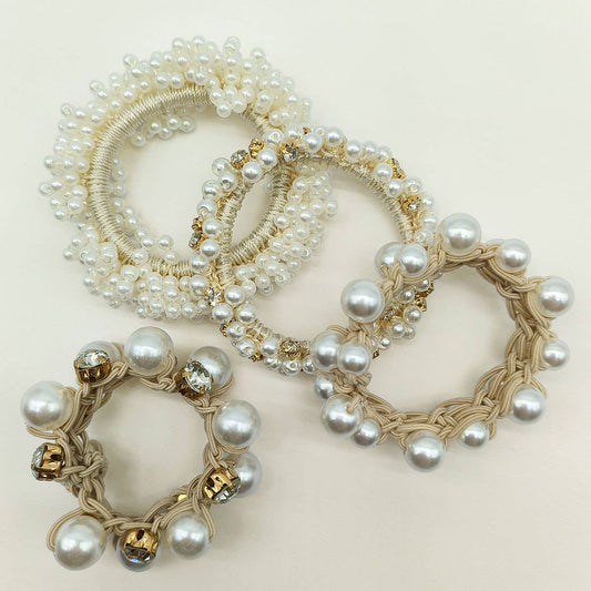 GOLD VERSION PEARLET SCRUNCHIE HAIR TIE