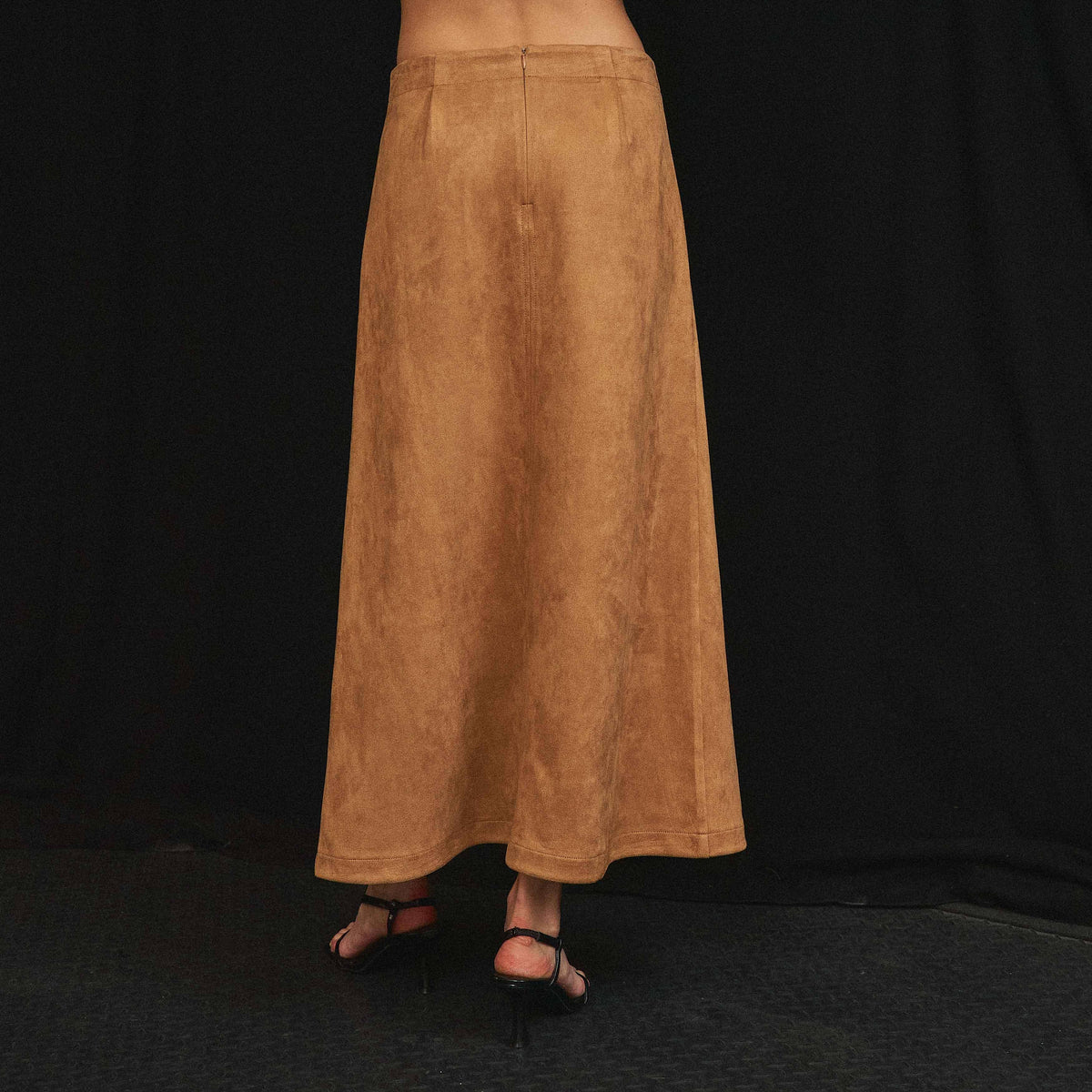 AS3743 Vegan suede top & skirt set