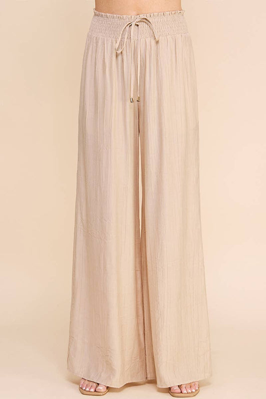 Bamboo Texture Flowy Pants