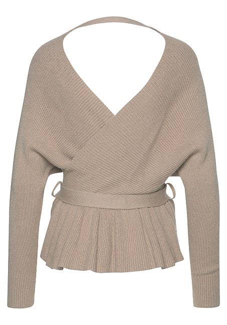 Women's Wrap Look V-Neck Sweater