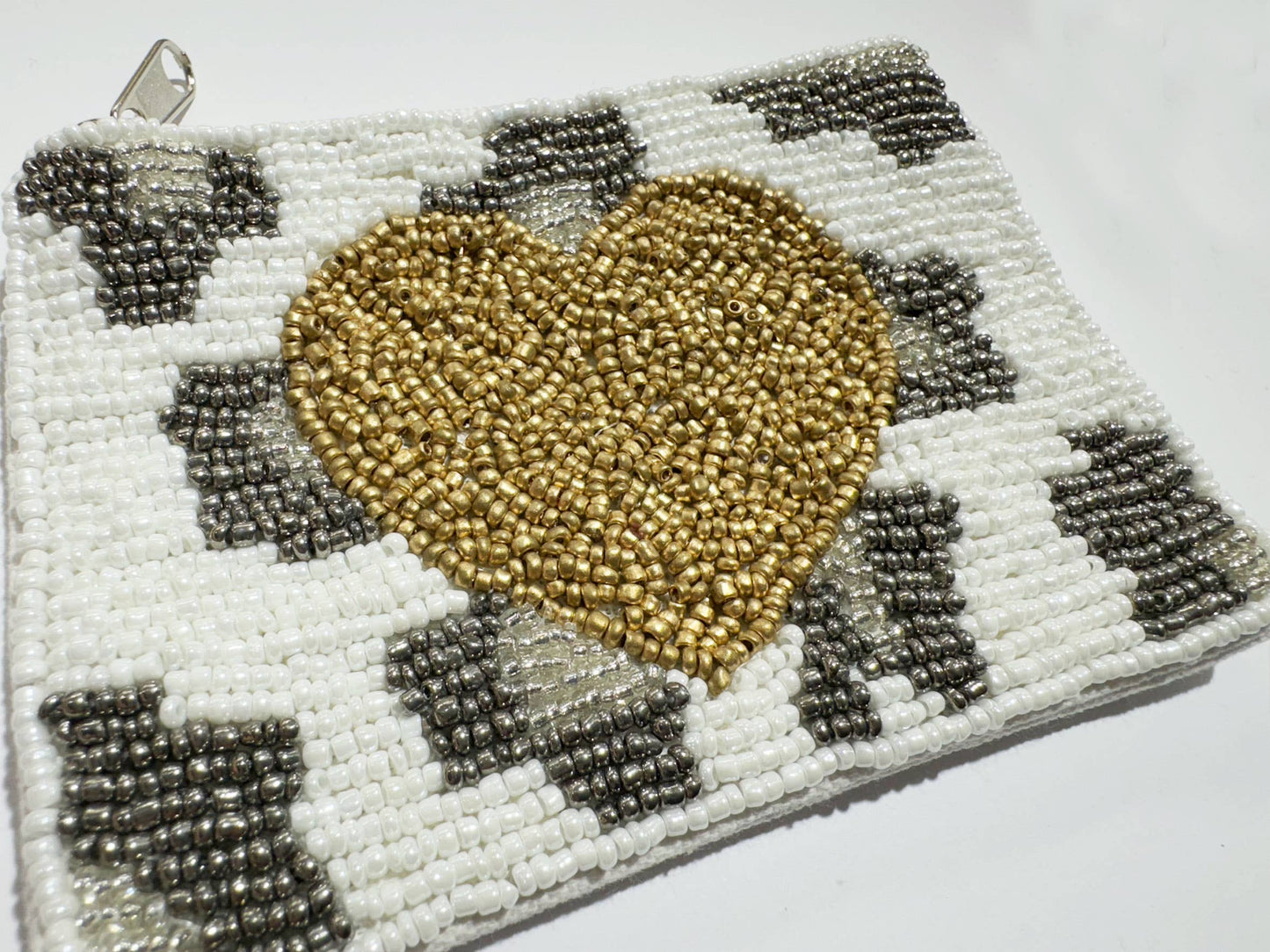 Heart Beaded Mani Coin Purse