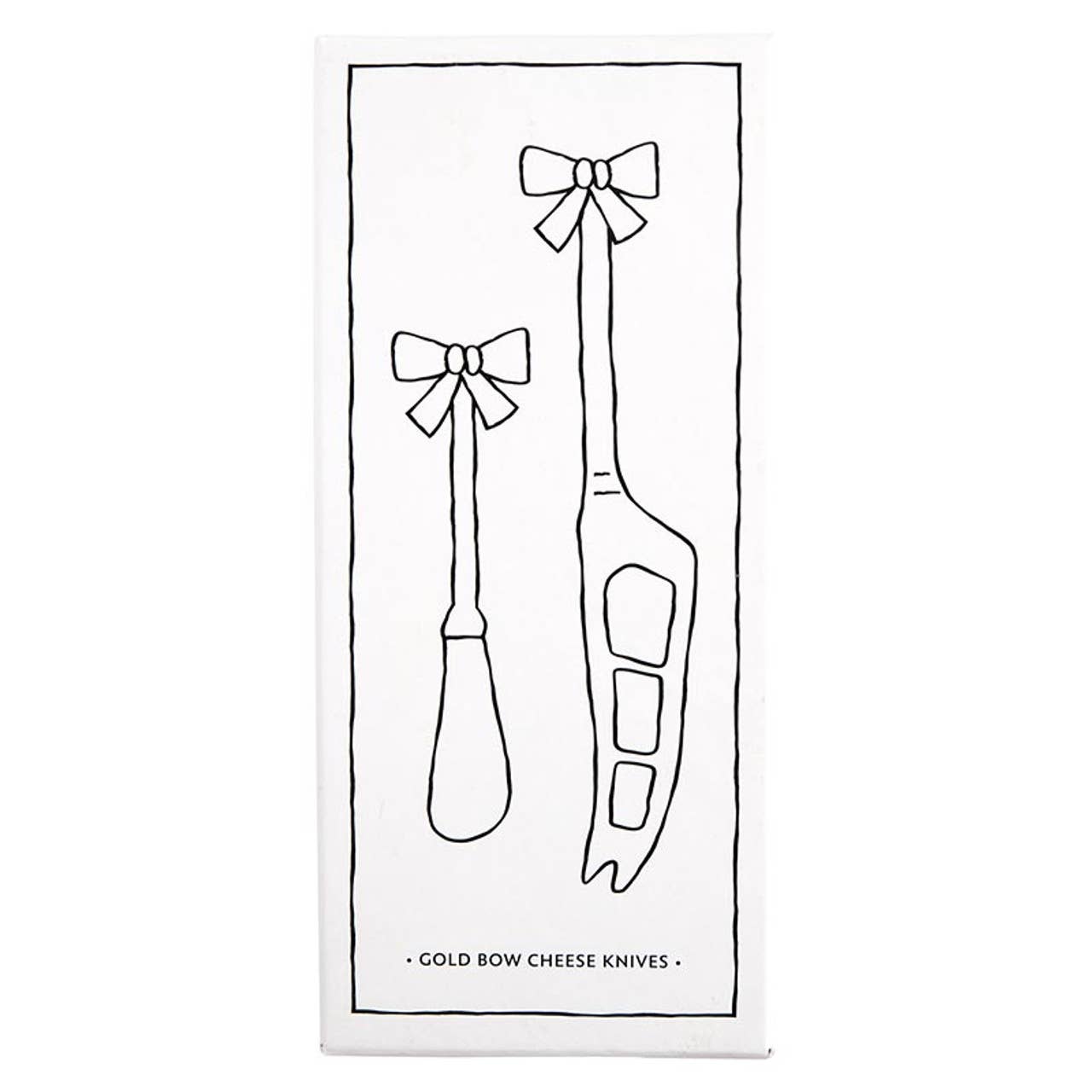 Gold Bow Cheese Knives - Set of 2
