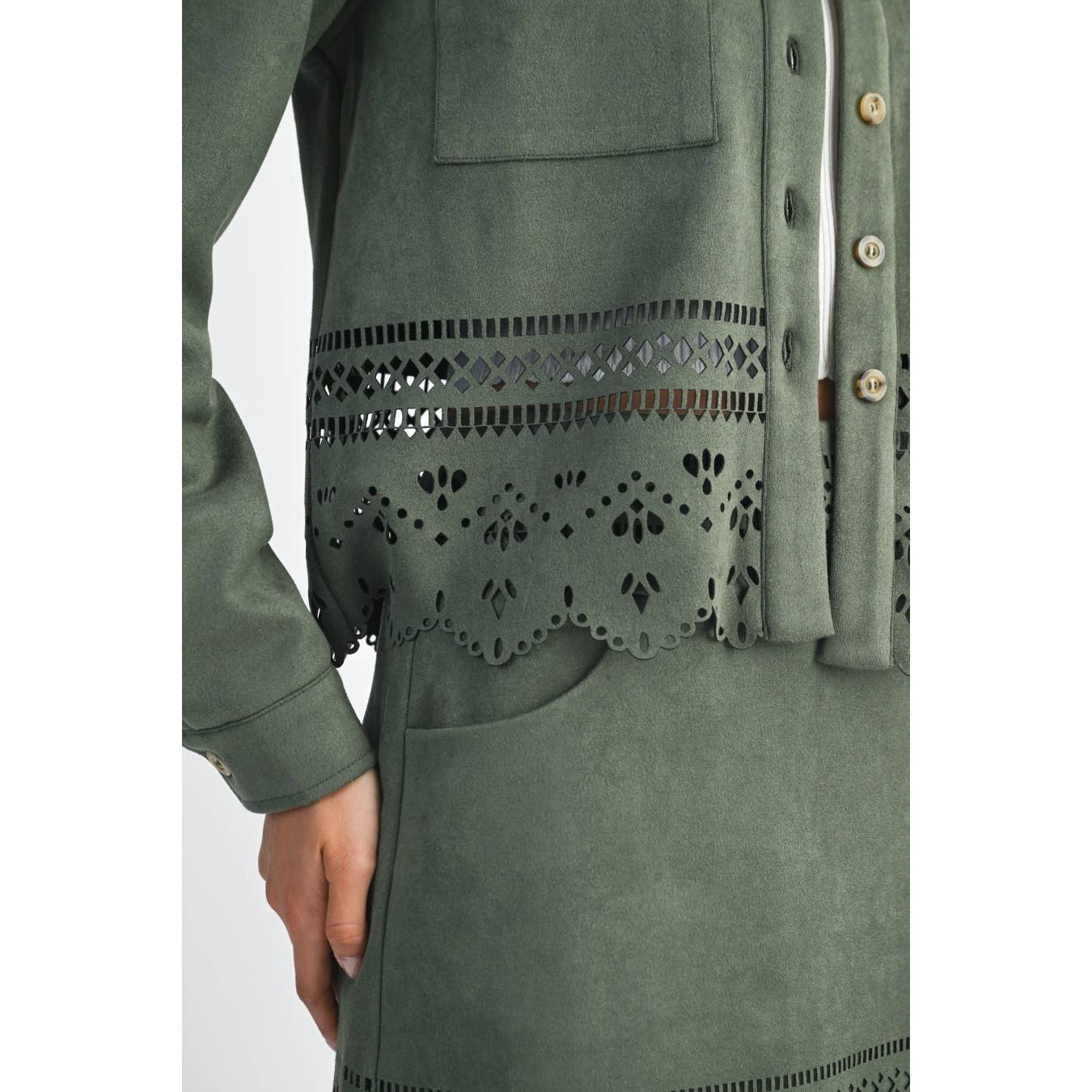 Green detail jacket