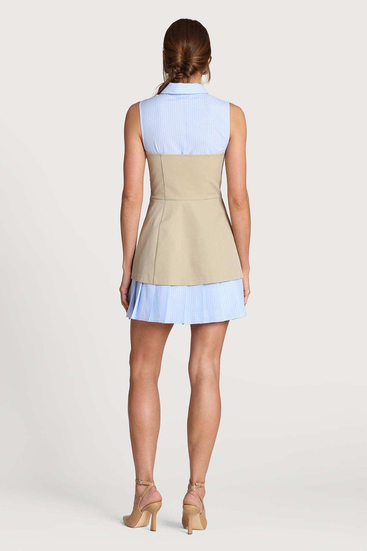 Mixed Media Mini Dress