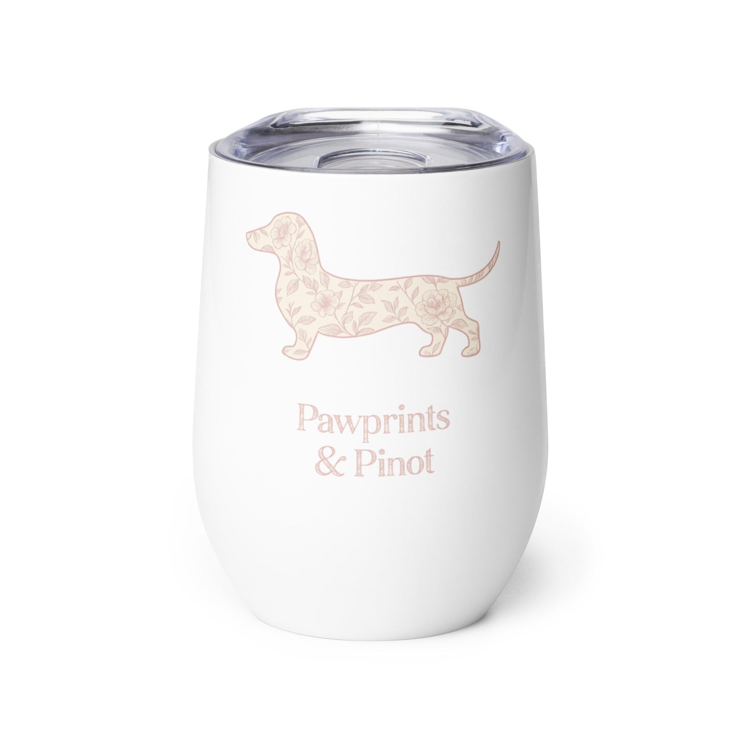 Pawprints and Pinot wine tumbler